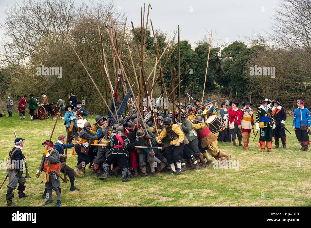 Nodo sigillato rievocazione della battaglia a fondare House Foto Stock