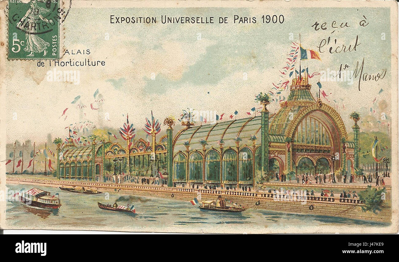 Palais de l'orticoltura de l'Exposition Universelle de Paris (1900) Foto Stock
