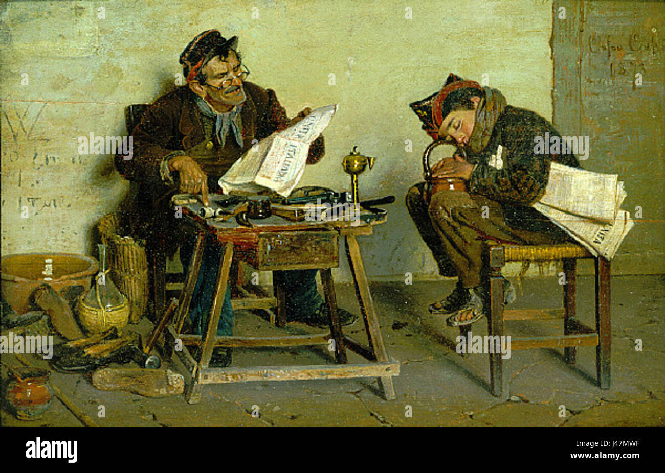 Orfeo Orfei un calzolaio politico Foto Stock