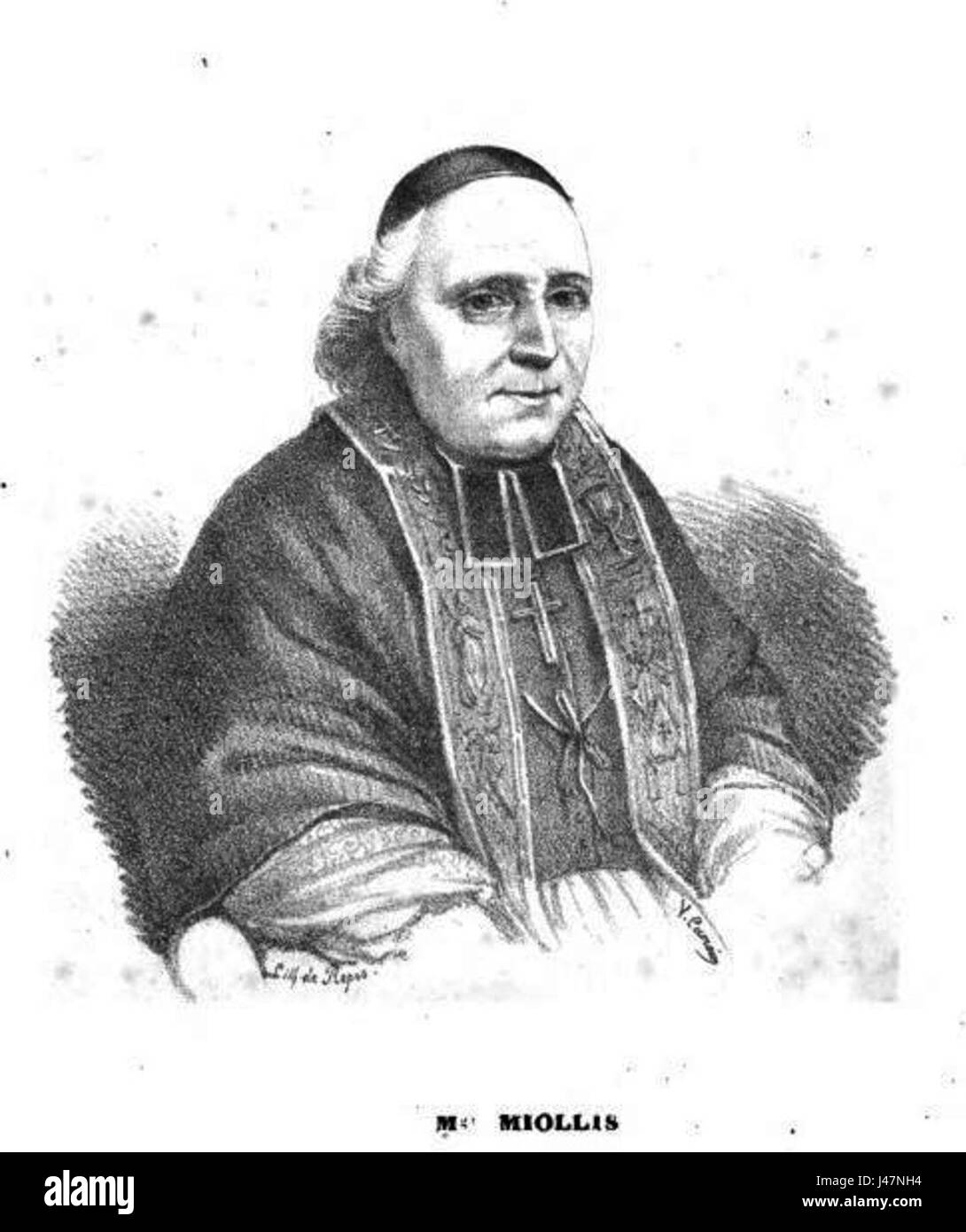 Mons de Miollis fu una figura francese di spicco all'inizio del XIX secolo, noto per il suo ruolo nell'esercito e per i suoi contributi religiosi. Ha ricoperto posizioni significative sia nella Chiesa che nell'esercito francese. Foto Stock