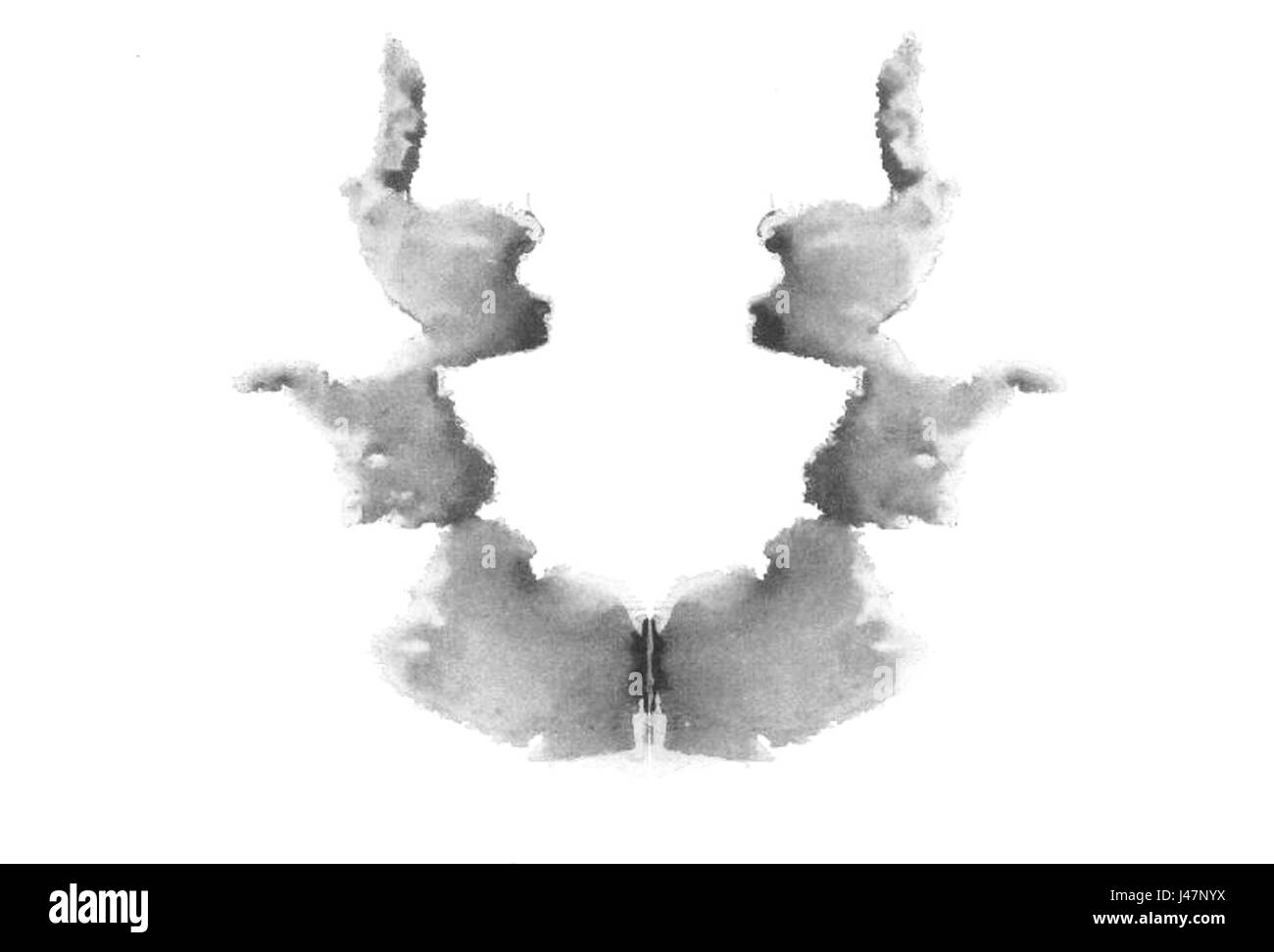 Il blot Rorschach normalizzato è uno strumento psicologico usato per valutare la personalità e il funzionamento emotivo. Implica l'interpretazione di immagini astratte del inkblot per comprendere le percezioni e i comportamenti di un personÂ. Foto Stock