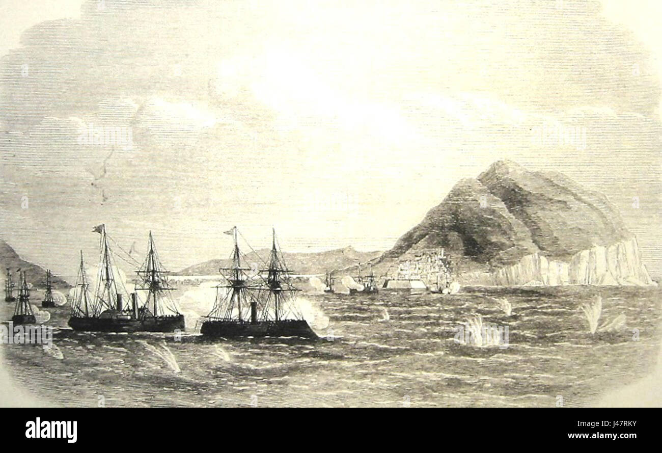 La battaglia navale di Hakodate Foto Stock
