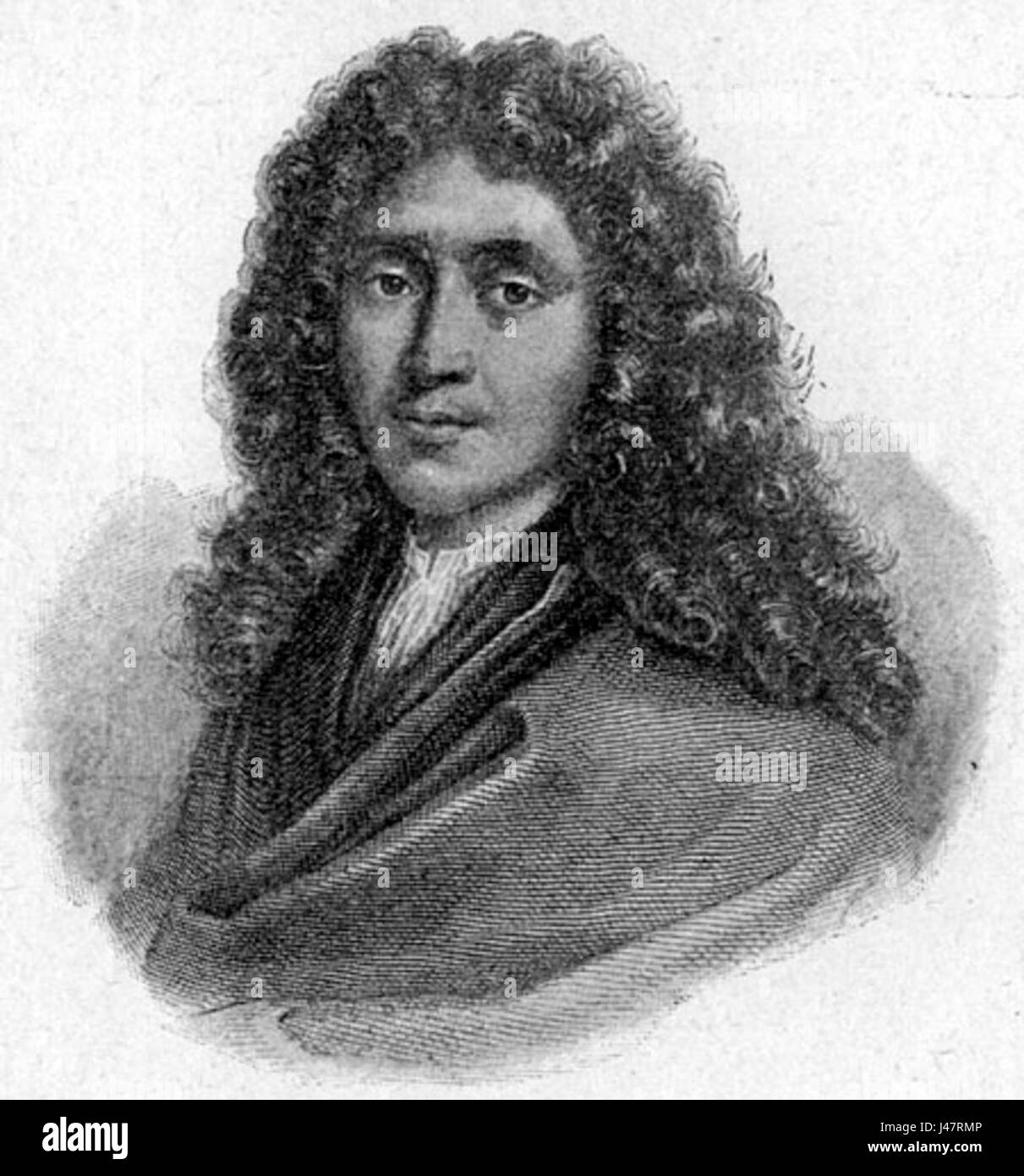 MoliÃ¨Re, nato Jean-Baptiste Poquelin, è stato un drammaturgo e attore francese del XVII secolo. Le sue opere, che spesso satirizzavano la società e le sue ipocrisie, rimangono centrali nella letteratura e nel dramma francese. Foto Stock