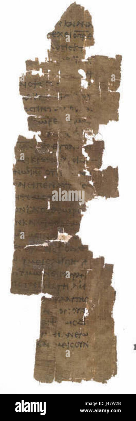 P. Oxy. 208 (J 16,14 22) Foto Stock