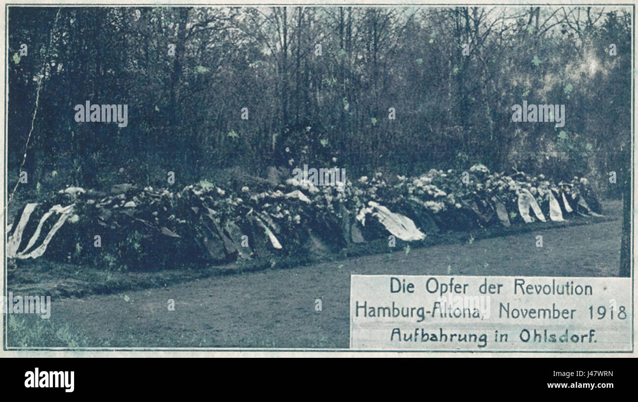 Opfer der Novemberrevolution Hamburg Altona Foto Stock