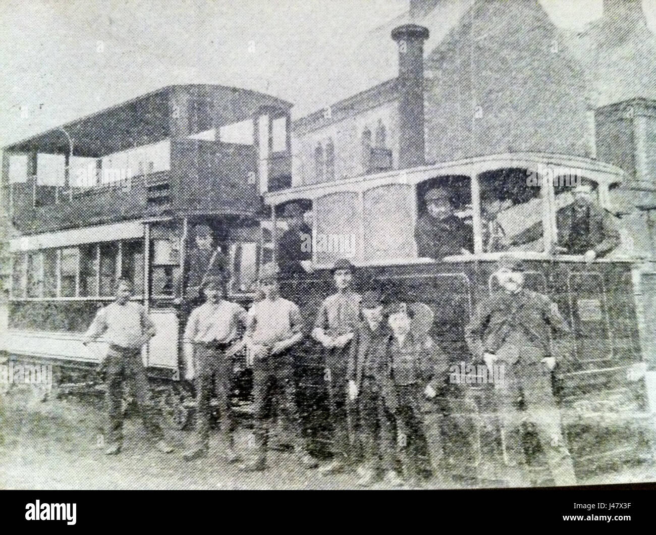 Nottingham tram a vapore ca. 1882 Foto Stock