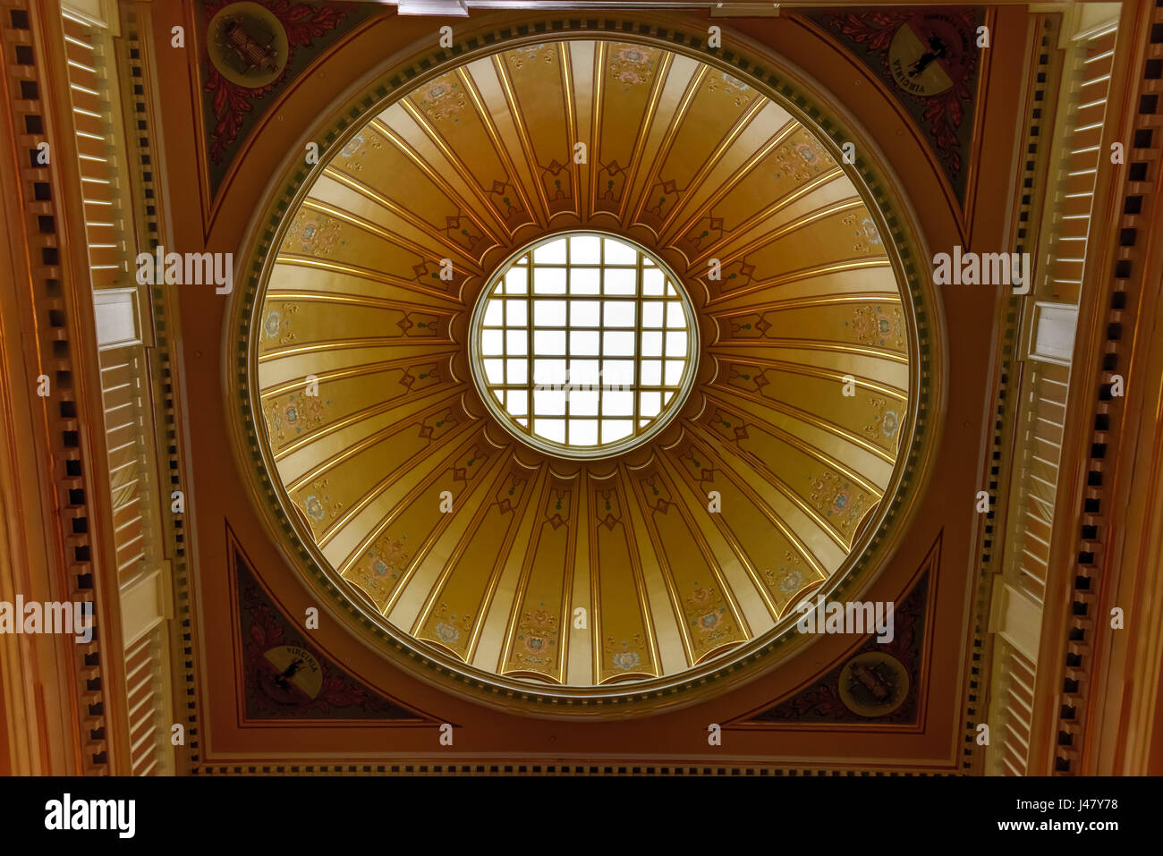 Richmond, Virginia - Feb 19, 2017: Cupola in la capitale dello Stato della Virginia a Richmond, Virginia. Foto Stock