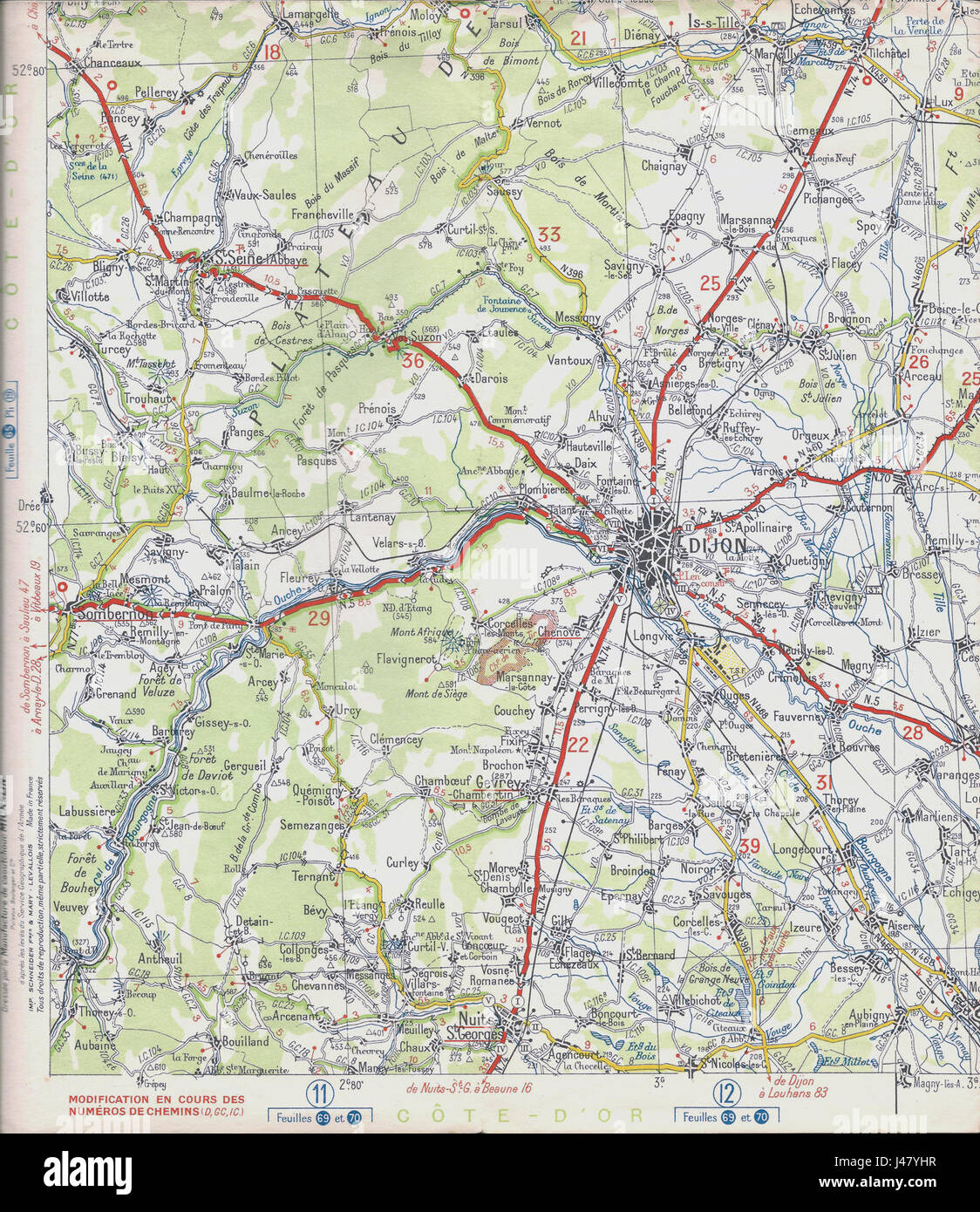 La Michelin nr 66, 1940 Dijon Foto Stock