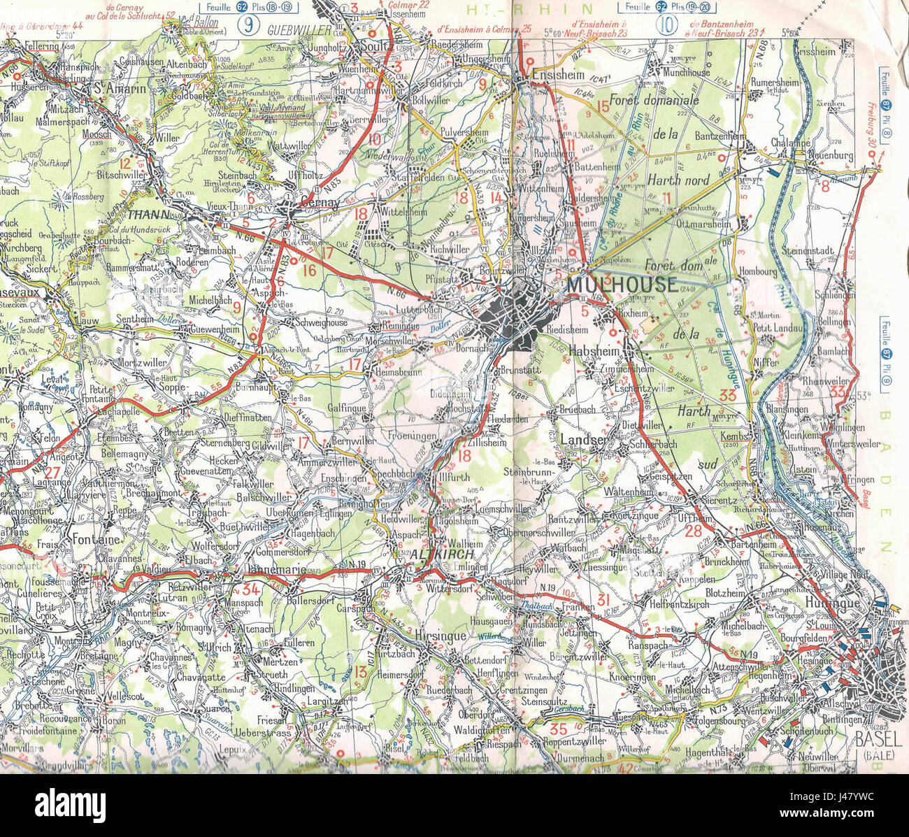 La Michelin nr 66, 1940 Mulhouse Foto Stock