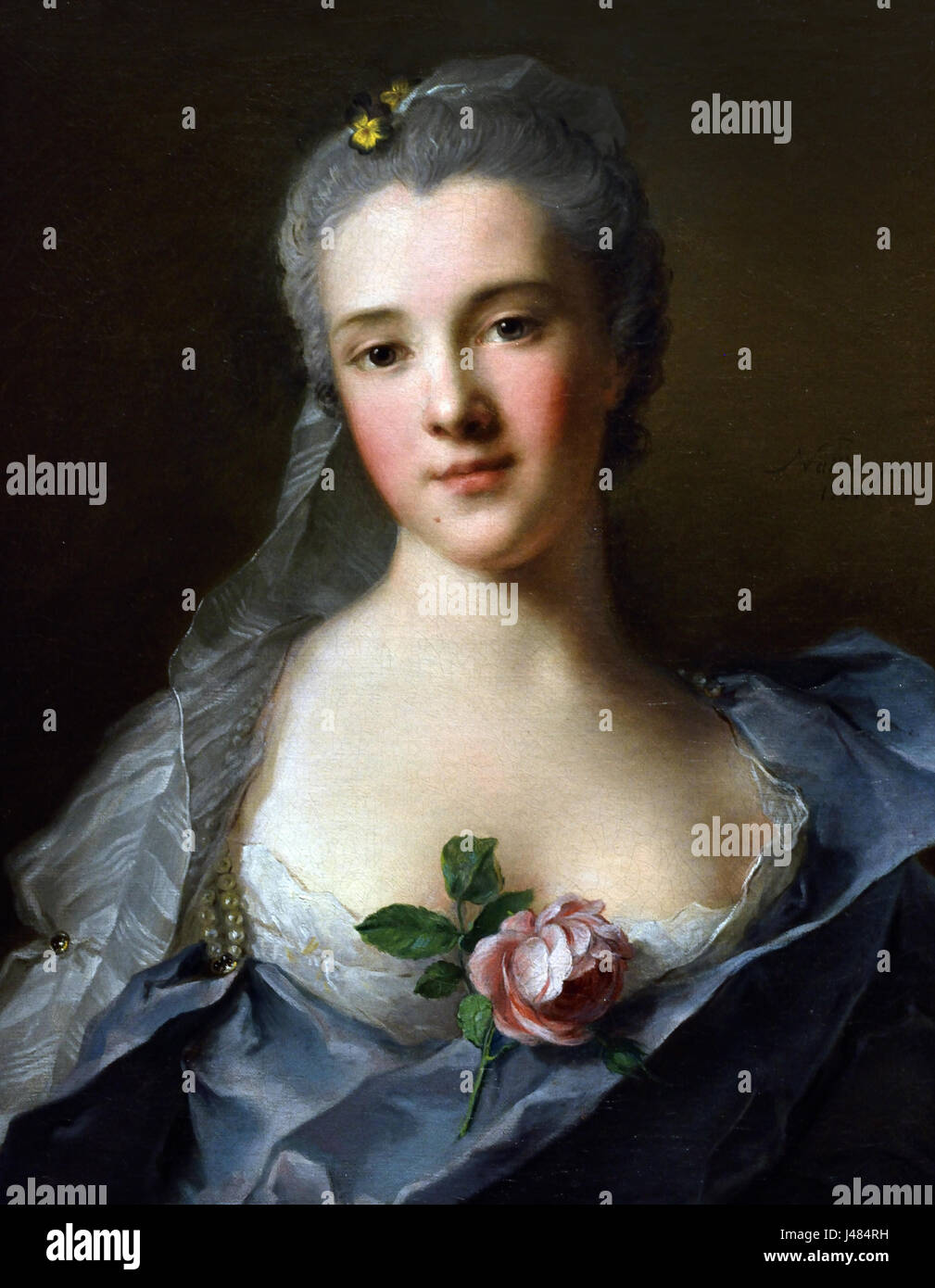 Manon Balletti 1757 Jean Marc Nattier 1685 - 1766 Francia - Francese ( figlia di un'attrice in la Comédie Italienne azienda e si impegnava a Casanova a circa il tempo che il ritratto è stato dipinto. In 1760 si sposò con un più attendibili anche se vecchio corteggiatore, l'architetto Jacques-François Blondel (1705 - 1774) Foto Stock