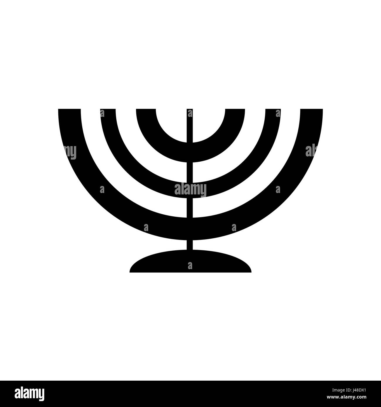 Festa ebraica Chanukkà icona candela Foto Stock