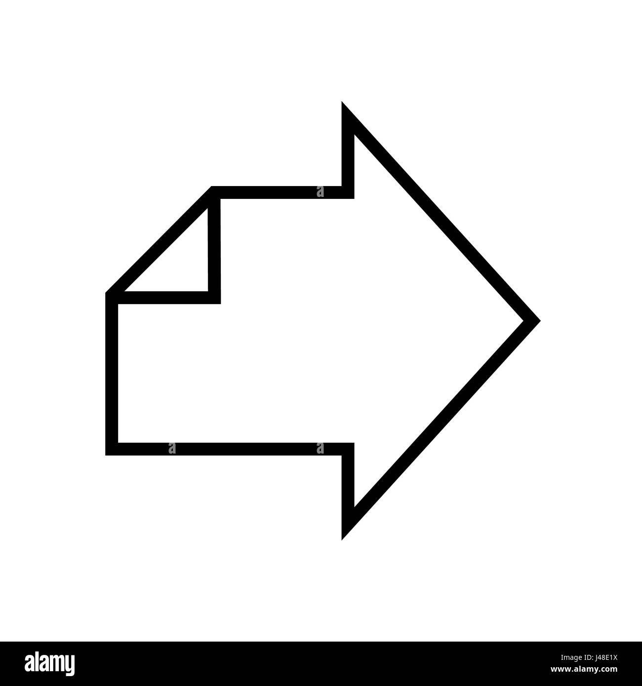 Icona della freccia a destra Foto Stock