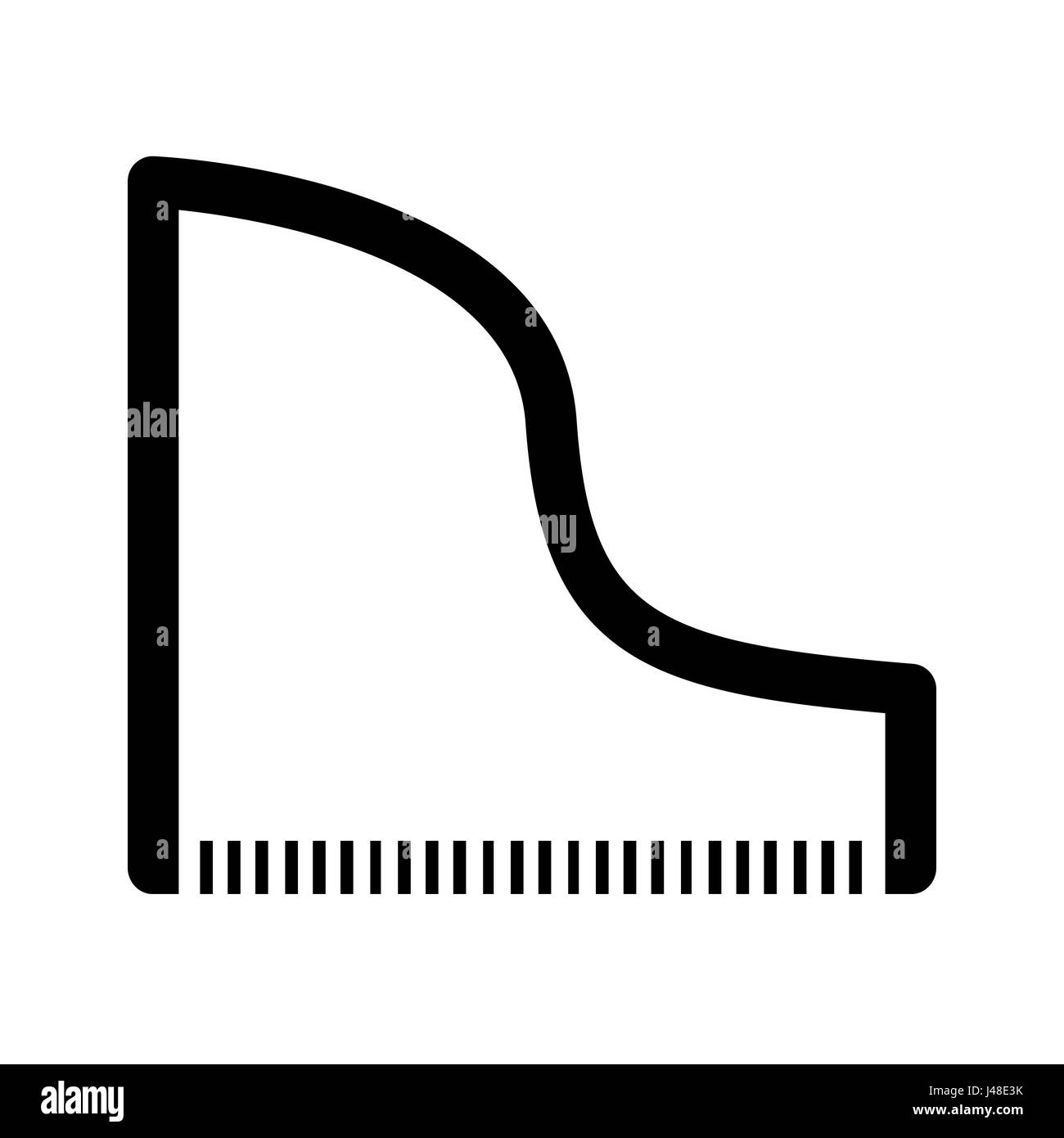 Icona di pianoforte. Versione raster Foto Stock