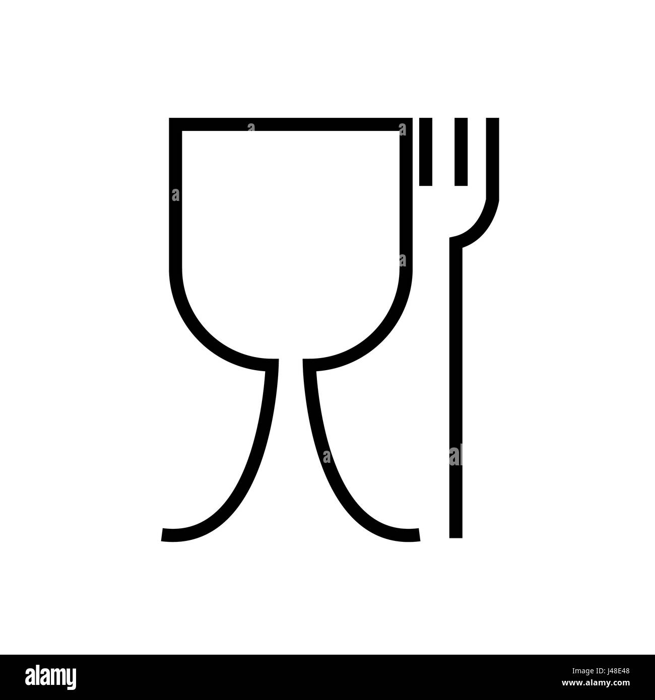 Segno sicuro dell'alimento. Foto Stock