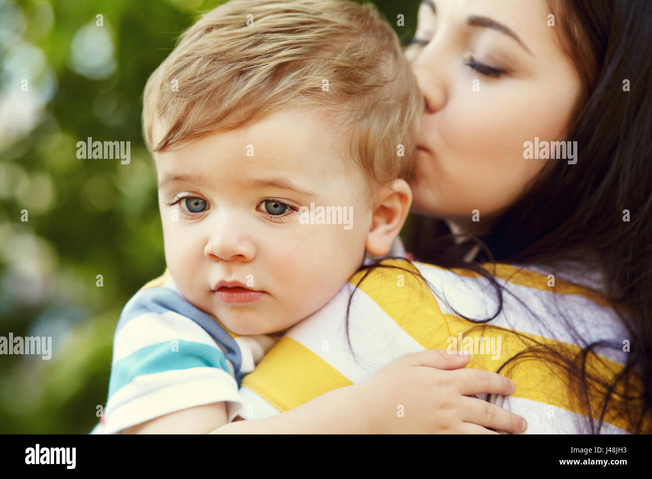 Ritratto di madre e figlio Foto Stock