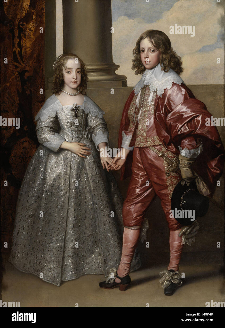 Anthony van Dyck (1599-1641) Guglielmo II e la sua sposa Maria Stuart Foto Stock