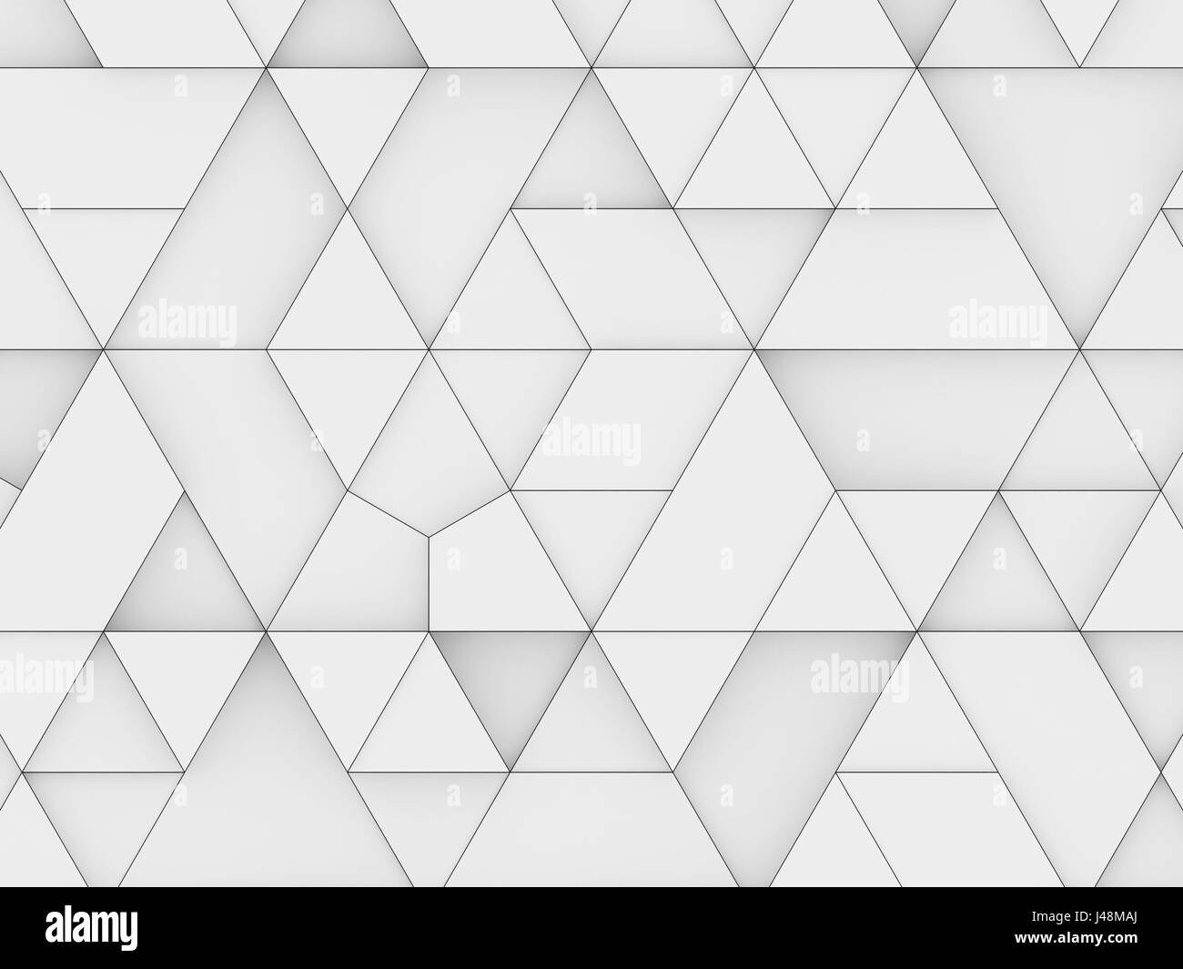 Triangoli Equilateri Bianco Sfondo Astratto Delineato 3d Rendering Foto Stock Alamy