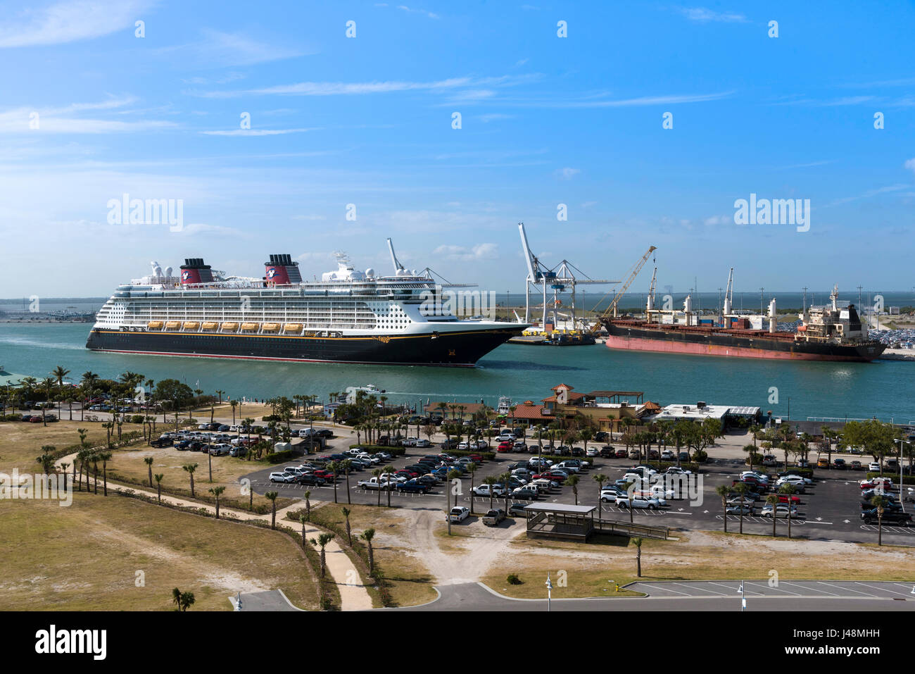 La nave di crociera con partenza Port Canaveral Florida USA. Aprile 2017 Foto Stock