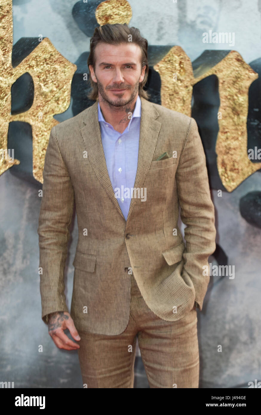 Londra, Regno Unito. Il 10 maggio, 2017. David Beckham assiste la premiere europeo di "King Arthur: la leggenda della Spada' a Cineworld impero su 10 Maggio 2017 a Londra, Regno Unito Credito: Gary Mitchell/Alamy Live News Foto Stock