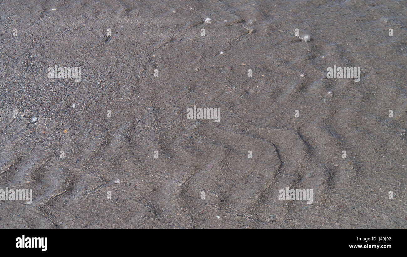 Spiaggia di sabbia texture in sole primaverile Foto Stock