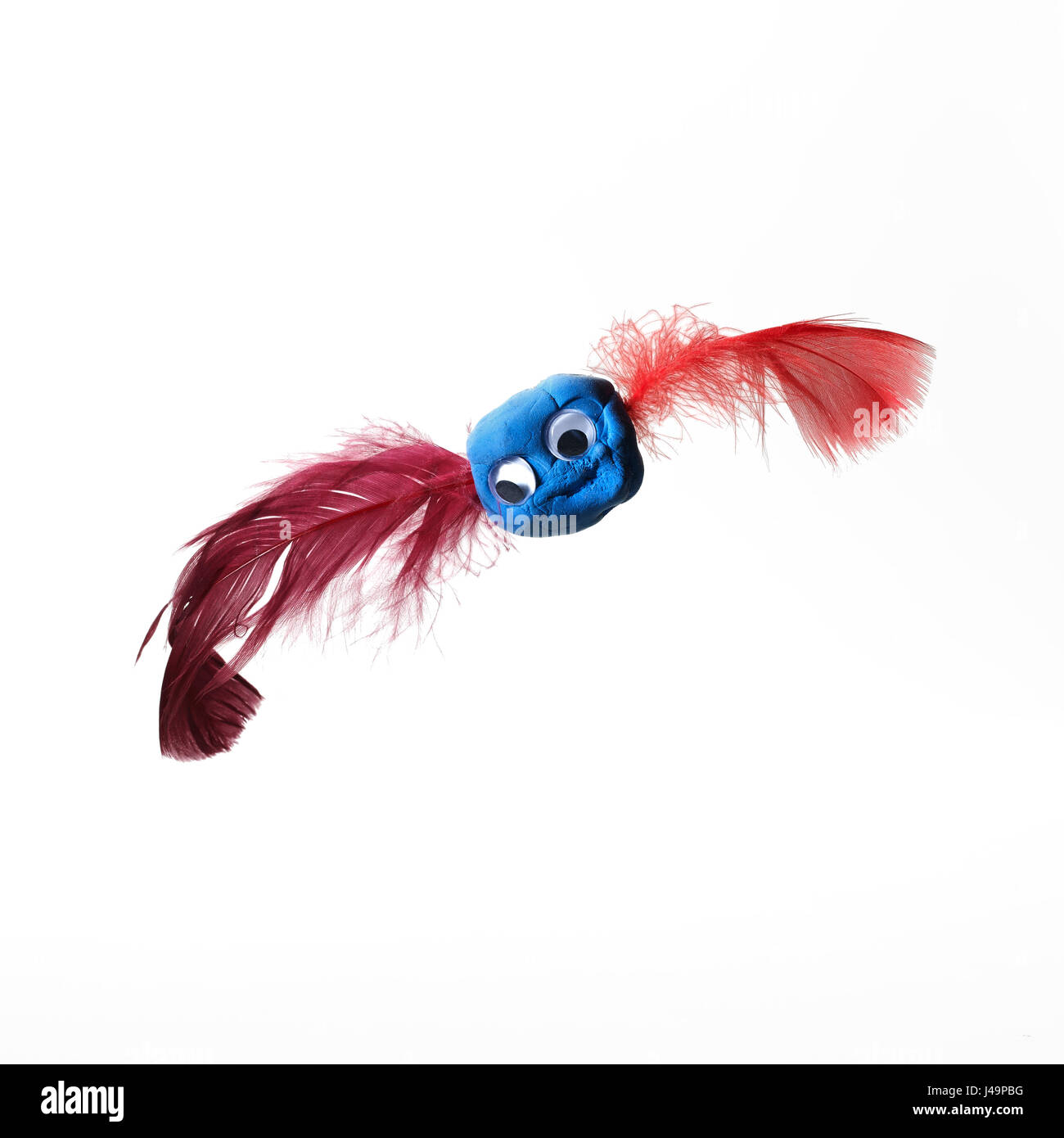 © Giovanni voce Angerson riciclata con idee indesiderata da bambino di 4 anni NEL REGNO UNITO Inghilterra. Happy Bird Foto Stock