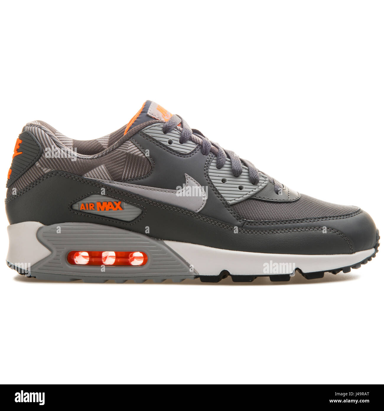 Nike Air Max 90 Stampa in grigio bianco arancione uomini in esecuzione  Sneakers - 749817-018 Foto stock - Alamy