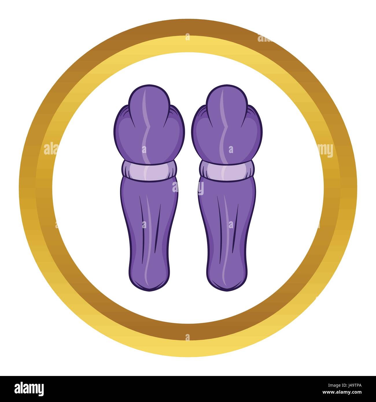 Protezione di hockey, la protezione ginocchia icona vettore Illustrazione Vettoriale