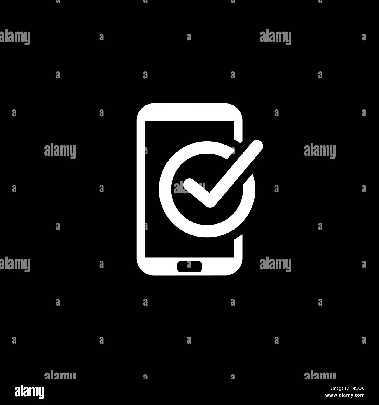 Registro mobile icona. Apprendimento online. Design piatto. Illustrazione Vettoriale