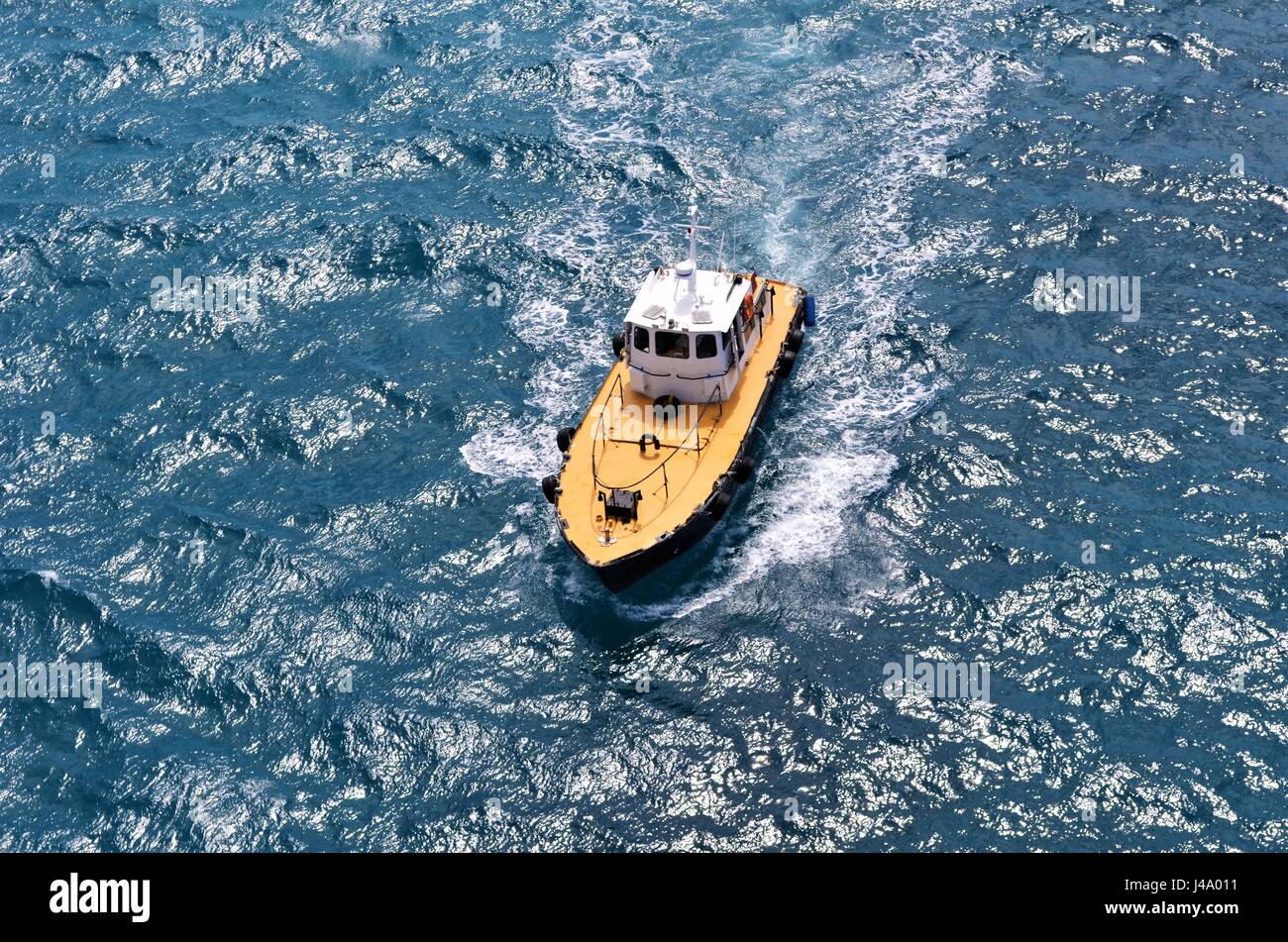 Barca al porto di Nassau in Bahamas Foto Stock