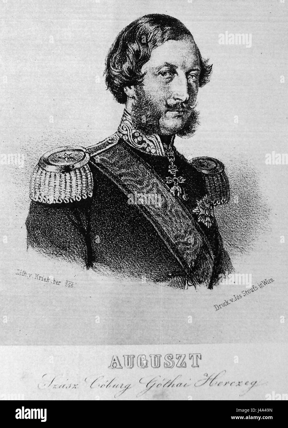 Il principe Augusto di Sassonia-Coburgo e Gotha fu una figura di spicco della famiglia reale europea, nota per la sua carriera militare e come patrono delle arti Giocò un ruolo importante nella stirpe reale della dinastia Sassonia-Coburgo. Foto Stock