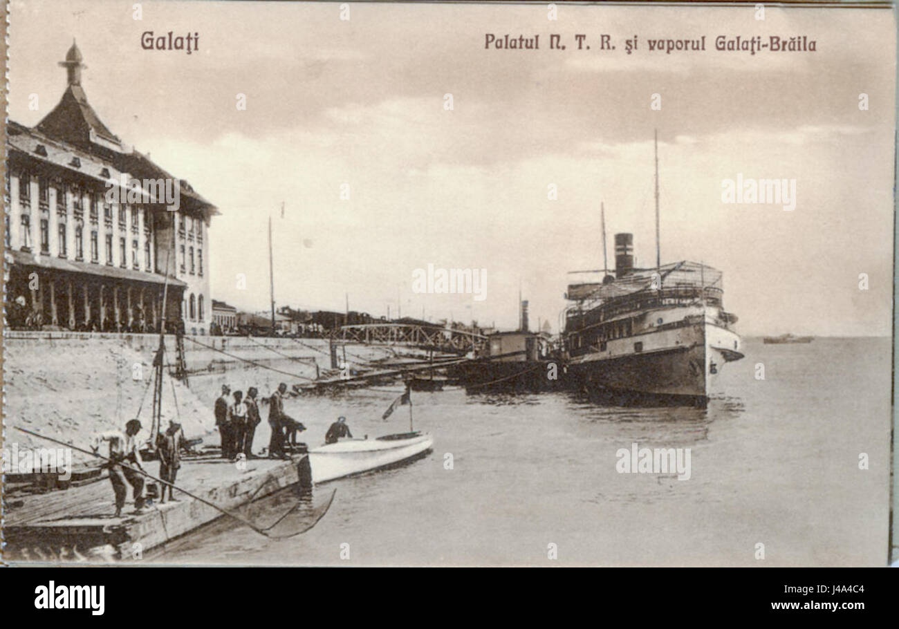 Il Portul Galati 1906 è una mappa storica o un grafico che raffigura il porto di Galati, in Romania, che mostra le principali caratteristiche geografiche e infrastrutturali durante l'inizio del XX secolo. Fornisce informazioni sulle attività marittime e commerciali del regionÂ in quel momento. Foto Stock