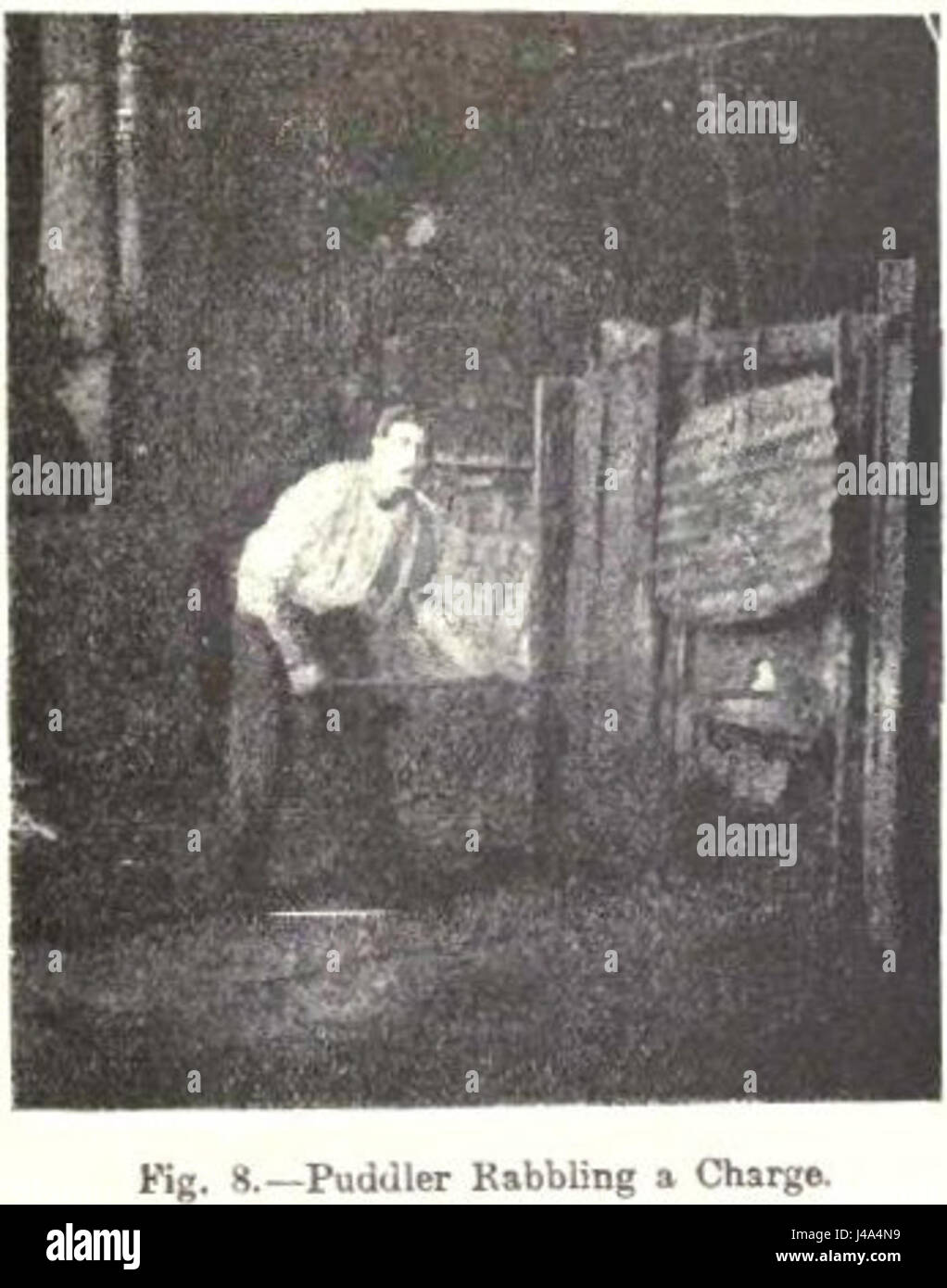 Copertura Rabbling forno Foto Stock