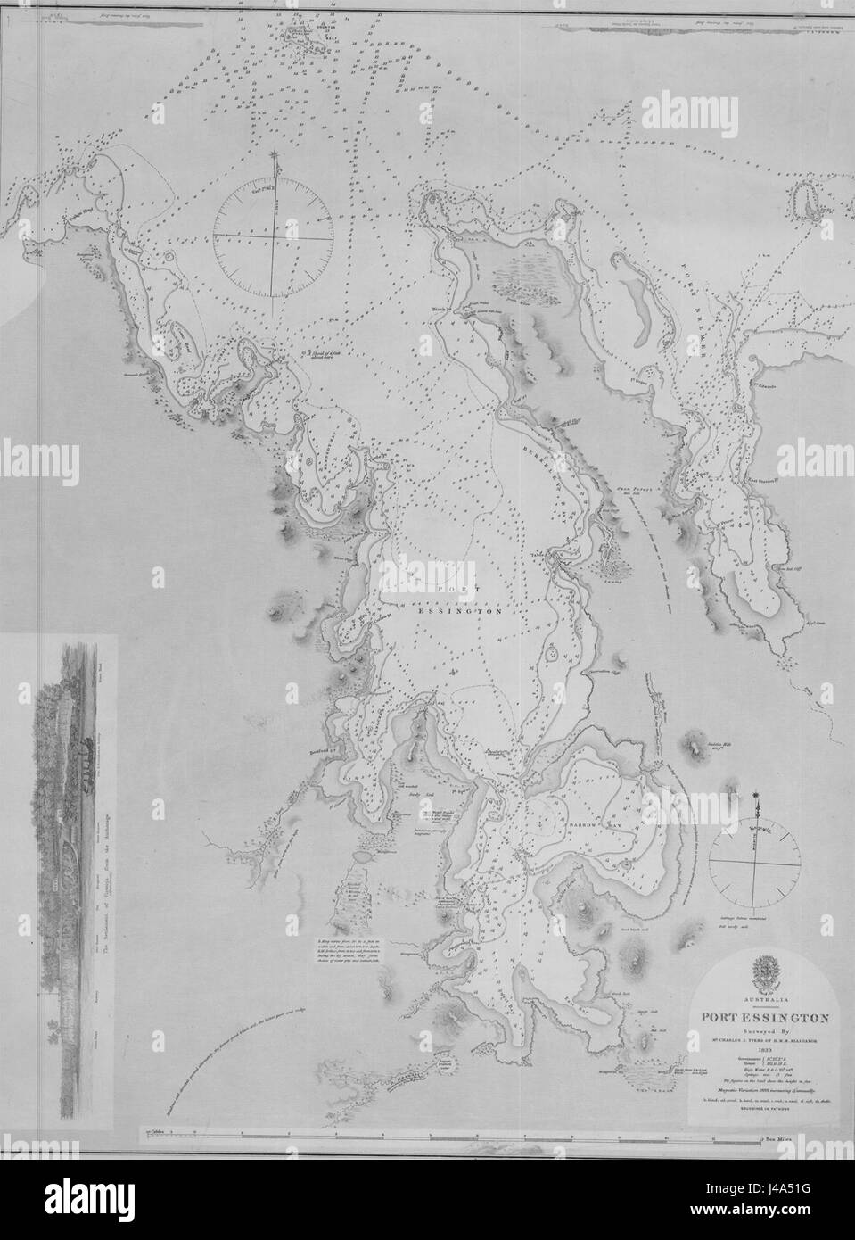 Port Essington 1839 grafico B57 Foto Stock