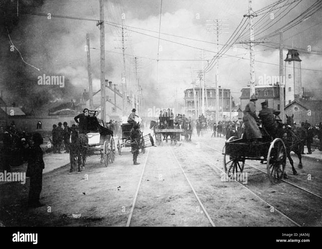 Queen Street Hull 1900 Ottawa fire Foto Stock