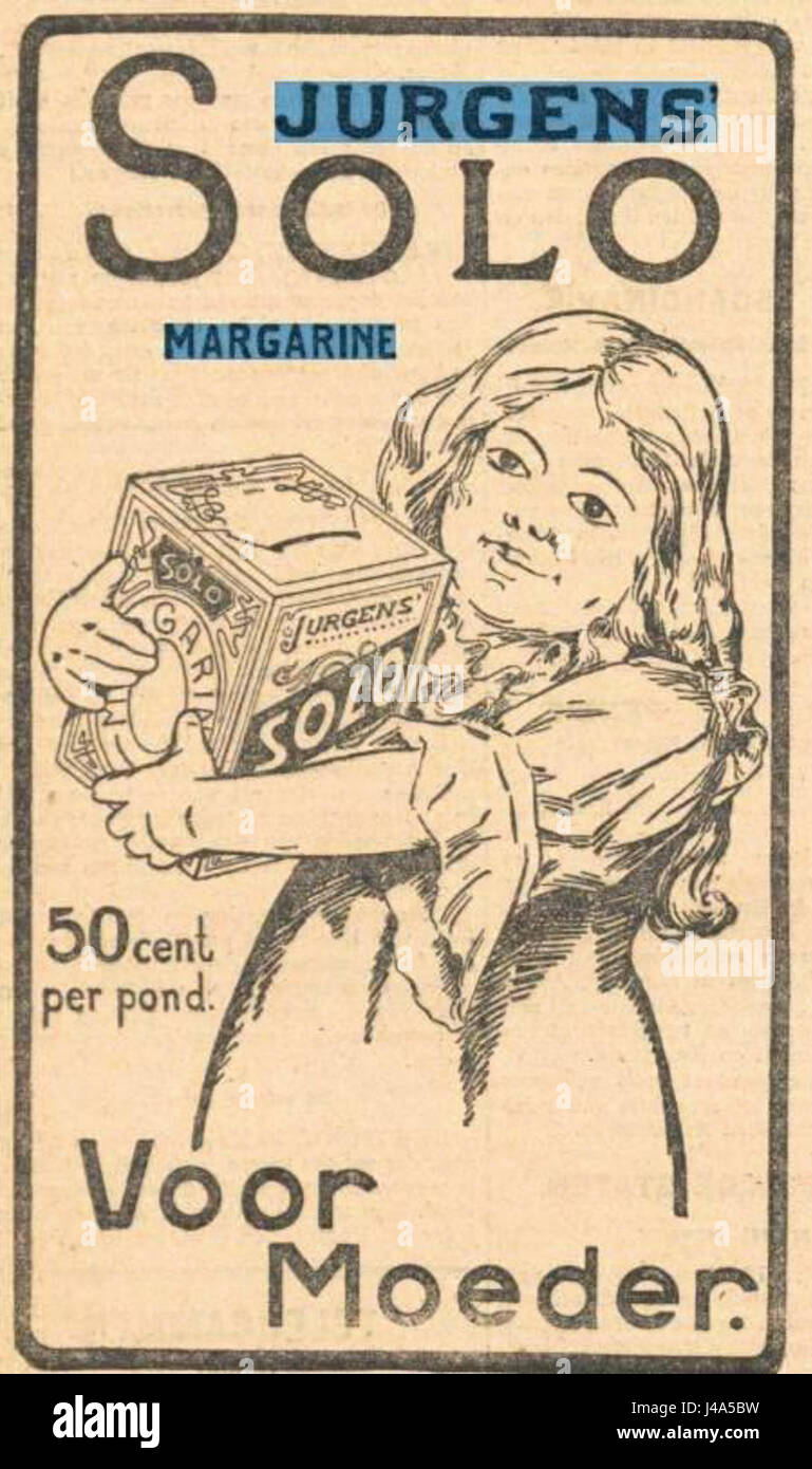 Reclame voor Margarine Foto Stock
