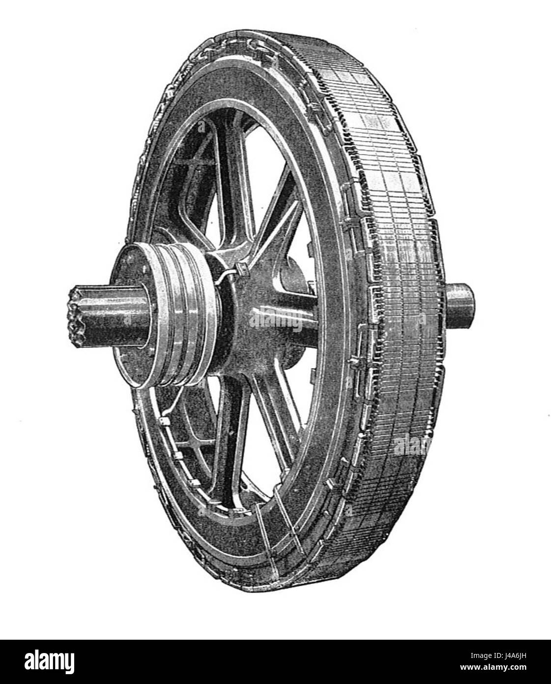 L'armatura rotante, come discusso nel lavoro di Rankin Kennedy del 1903 "installazioni elettriche, Vol III", si riferisce a un componente essenziale nell'ingegneria elettrica, fondamentale per lo sviluppo di motori elettrici. Foto Stock