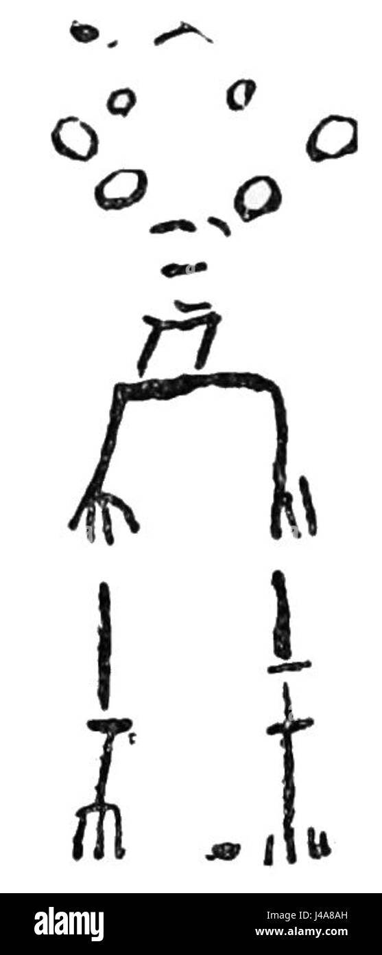 PSM V48 D579 Concetto di una figura disegnata da un adulto congolese Foto Stock