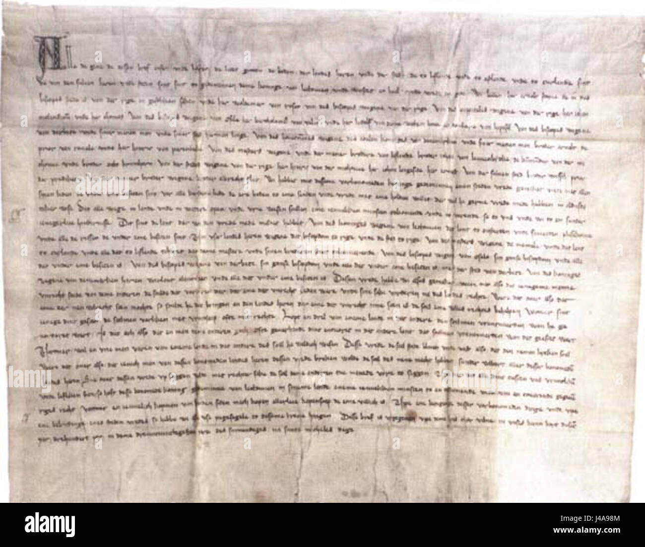 Accordo di pace tra Gediminas e ordine Foto Stock