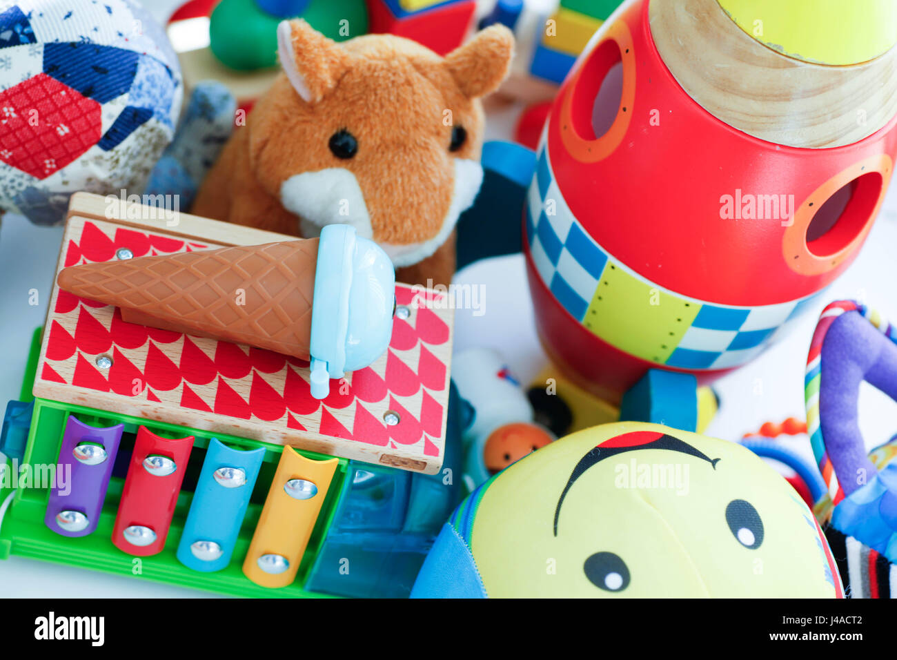 Collezione di giocattoli per i bambini Foto Stock