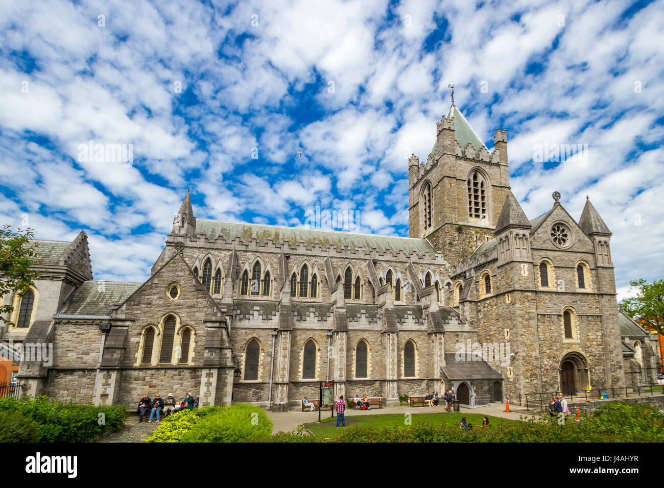 La cattedrale di Christ Church rispettivamente la Cattedrale della Santissima Trinità o la Cattedrale della Santissima Trinità, Dublino, Irlanda Foto Stock