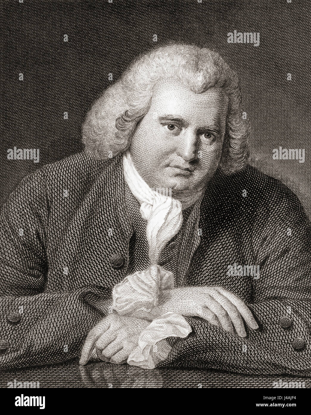 Erasmus Darwin, 1731 - 1802. Medico inglese, filosofo e commercio di schiavi verità. Foto Stock