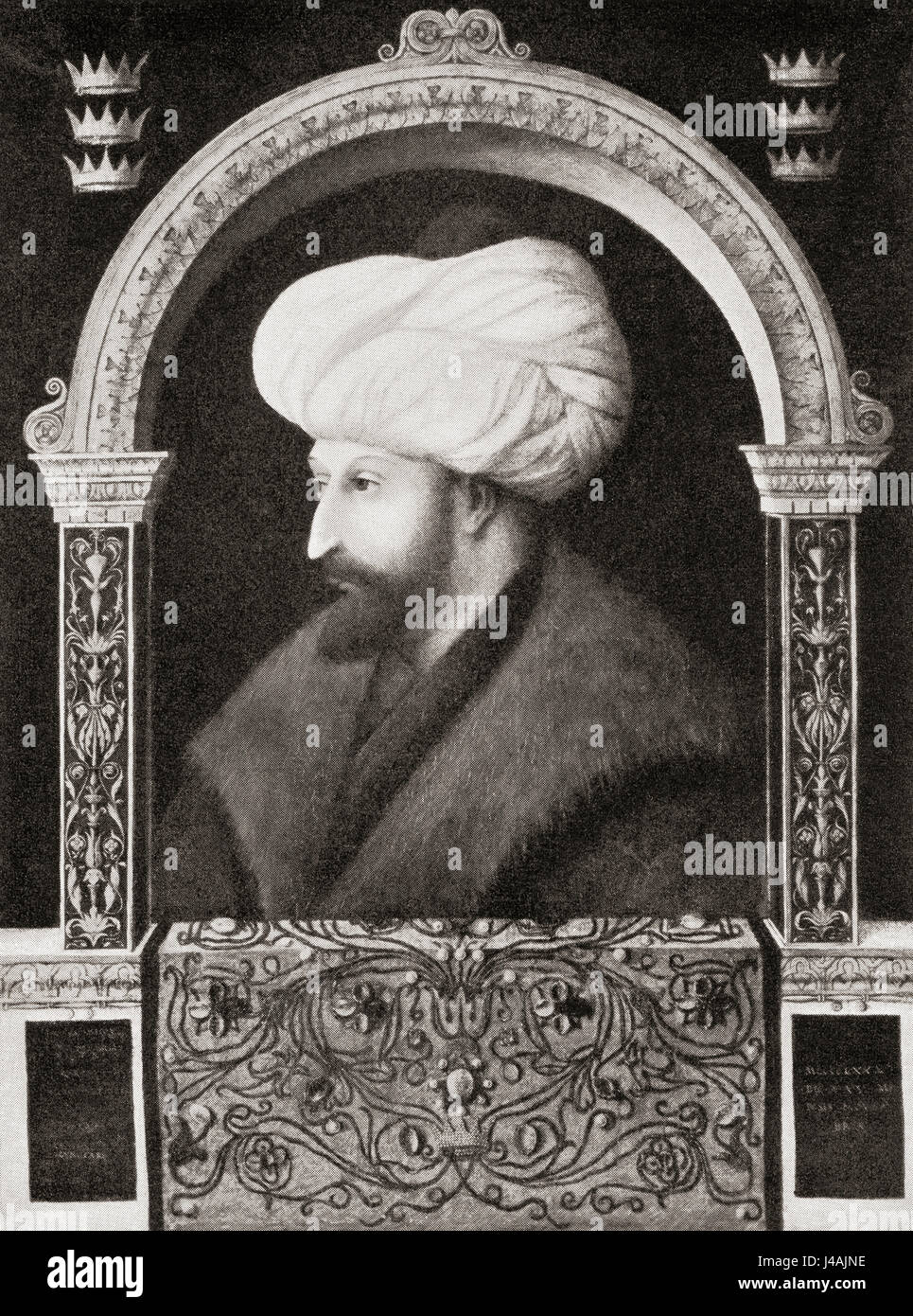 Mehmed II, 1432 - 1481, aka Mehmed il conquistatore ed anche Muhammed Bin Murad. 7 sultano ottomano. Da Hutchinson nella storia delle nazioni, pubblicato 1915. Foto Stock