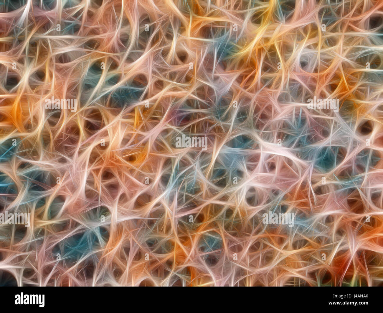 Un abstract sfondo colorato che ricorda la connessione strutturale di neuroni Foto Stock