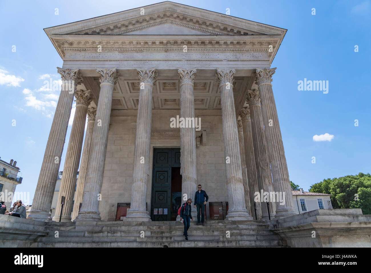 La Maison Carrée a Nimes Francia Foto Stock