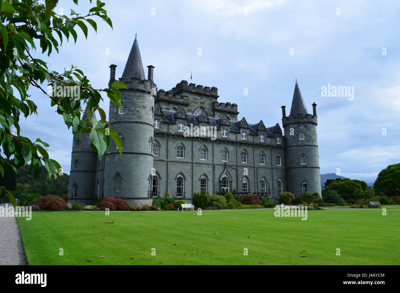 Splendida vista di Inveraray Castle in Argyll Scozia. Foto Stock