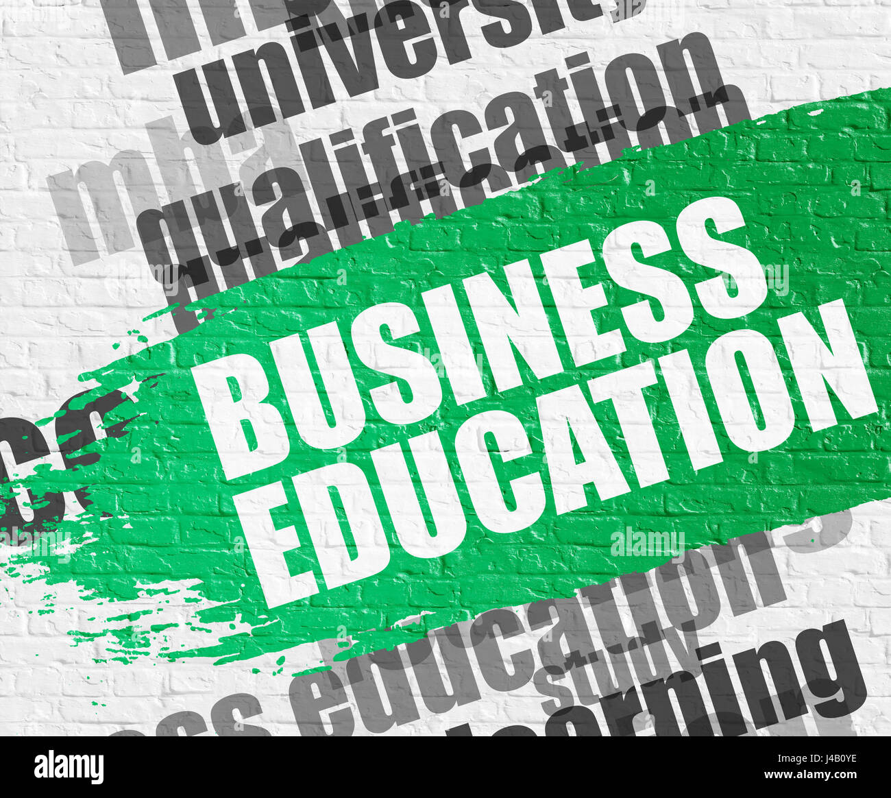 Formazione aziendale su bianco muro di mattoni. Foto Stock