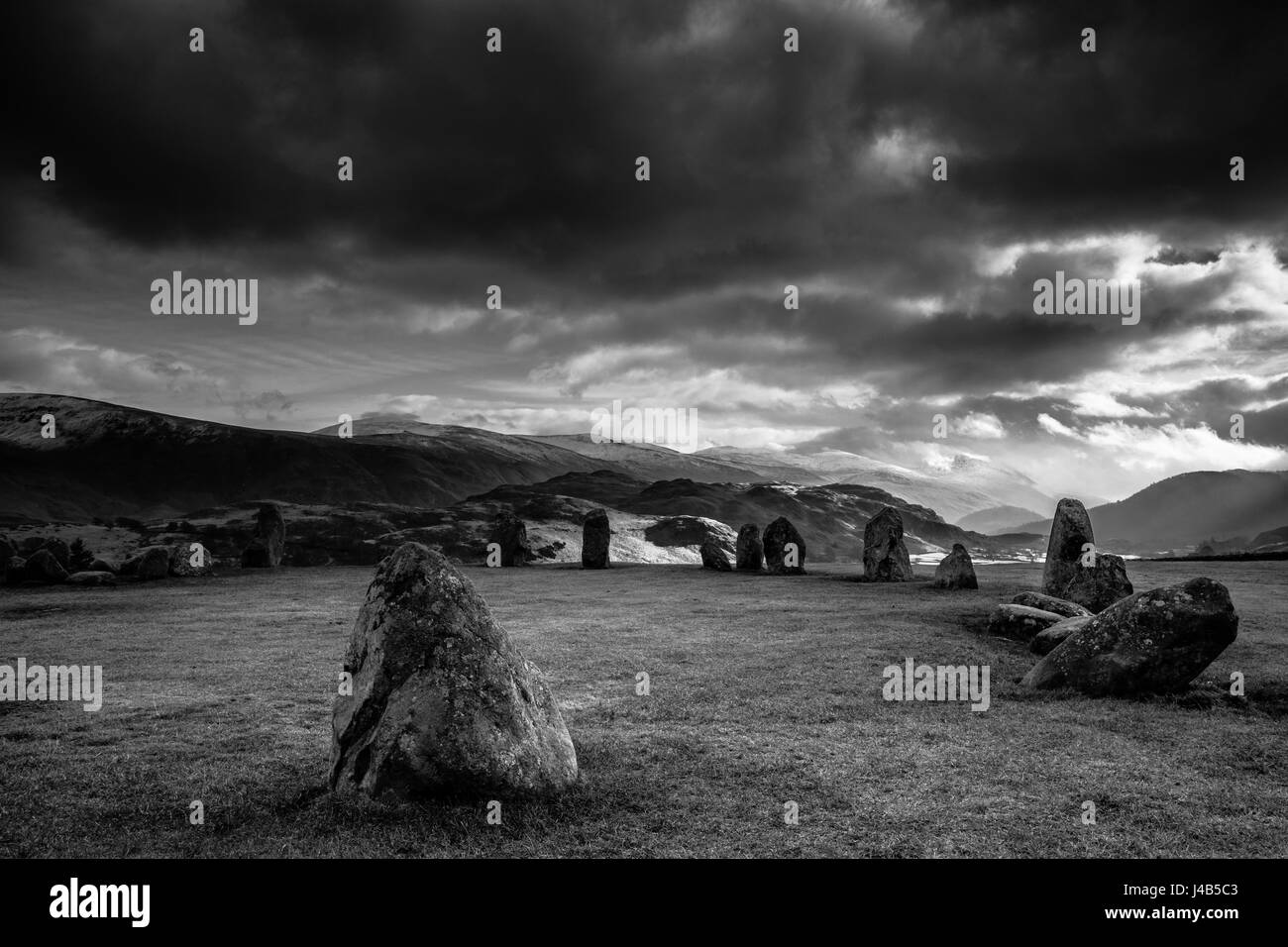Paesaggi intorno il distretto del lago in primavera Foto Stock