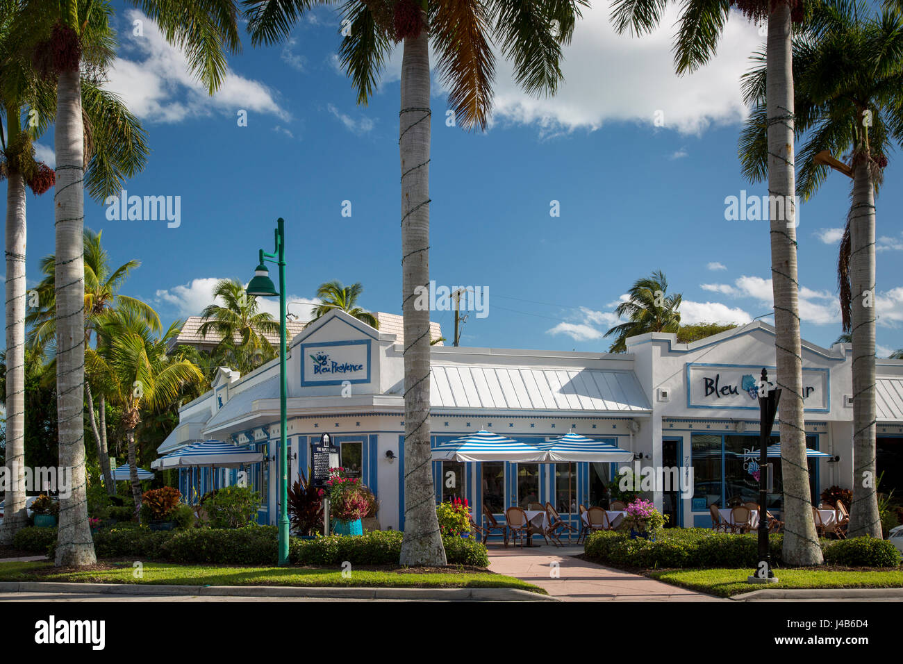 Bleu Provence - elegante ristorante francese, Naples, Florida, Stati Uniti d'America Foto Stock