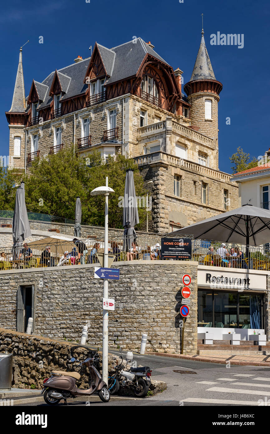 Le Goeland Villa, Biarritz, Pirenei Atlantiques, in Francia, in Europa. Foto Stock