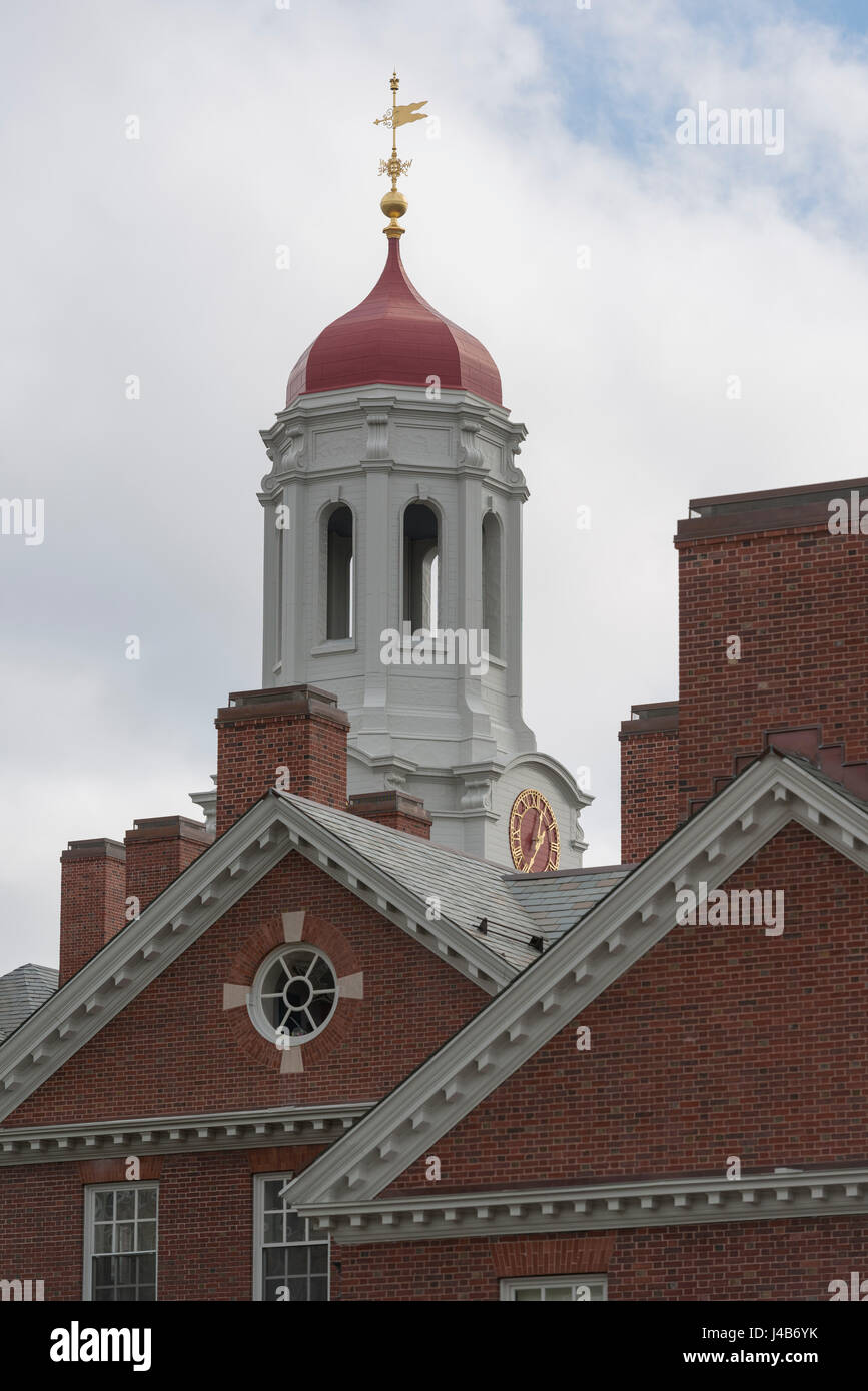 Dunster House Clock Tower, Harvard University Foto Stock